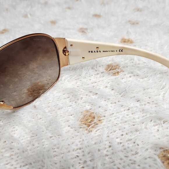 Prada Wraparound Sunglasses SPR 57L ZVA-6S1 120 3N, Authentic - Picture 3 of 9